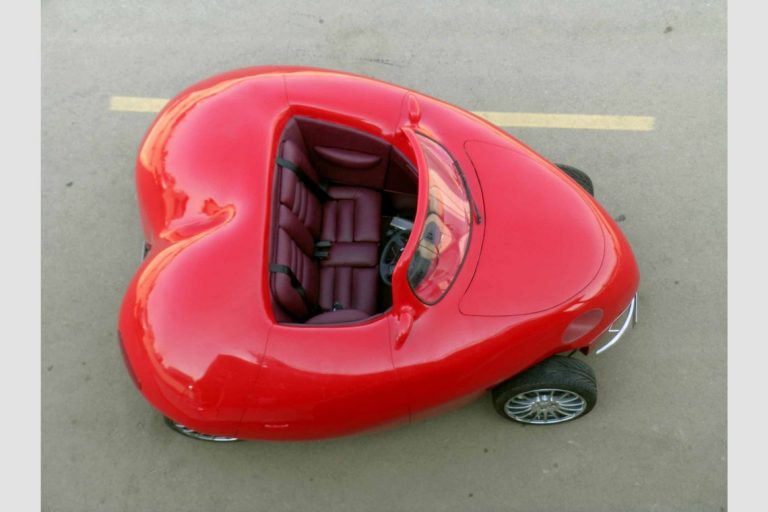 a car with a heart