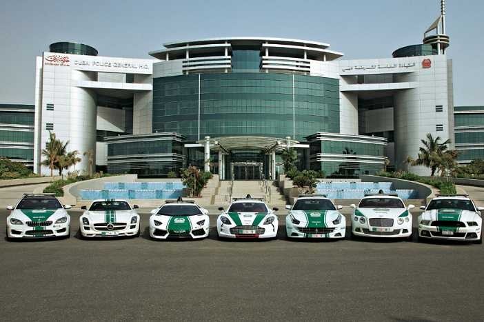The exclusive cars of the Dubai Police